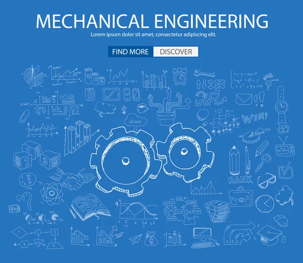 Conceito de Engenharia Mecânica — Vetor de Stock