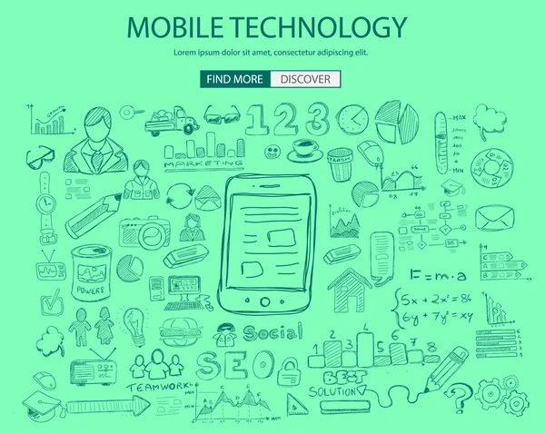 Mobile technology concept — Stock Vector