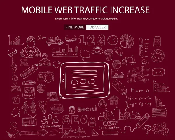 Mobil web trafik kavramı — Stok Vektör