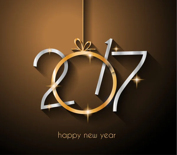 Tarjeta de felicitación de Año Nuevo — Vector de stock