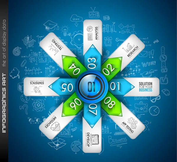 Vorlage für saubere Infografik — Stockvektor