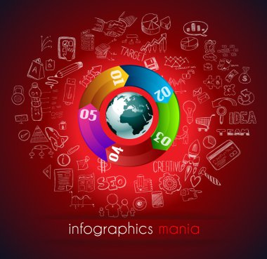 Temiz Infographic düzeni şablonu