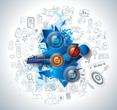 Temiz Infographic düzeni şablonu