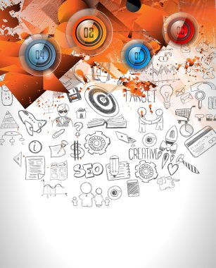 Temiz Infographic düzeni şablonu