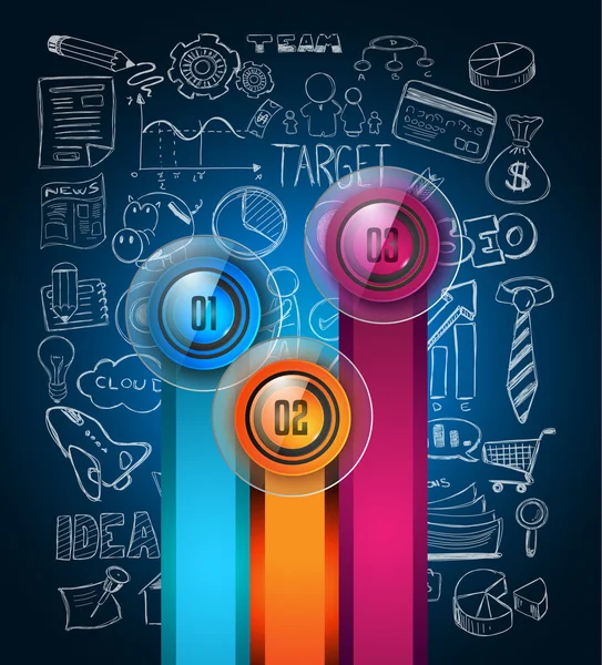 Plantilla de diseño de infografía limpia — Archivo Imágenes Vectoriales