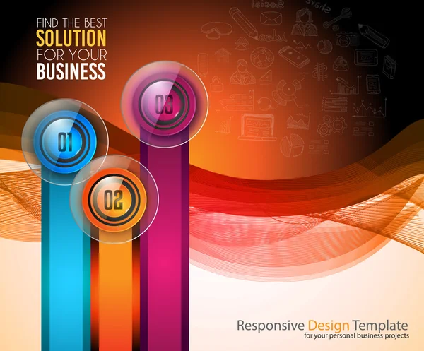 Modèle de mise en page infographique propre — Image vectorielle