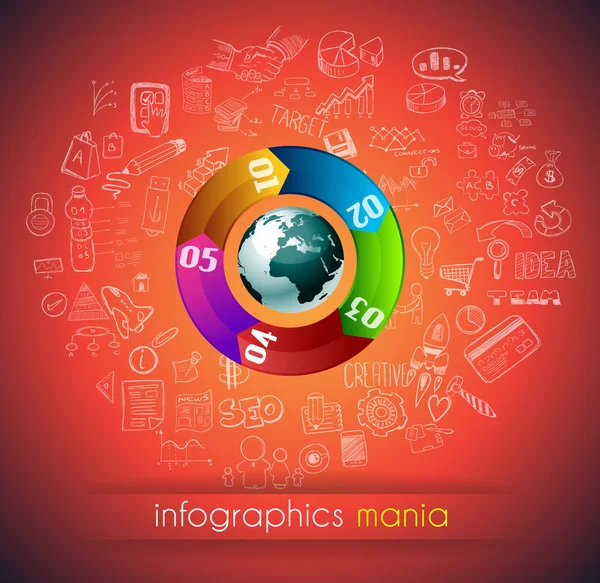 Vorlage für saubere Infografik — Stockvektor