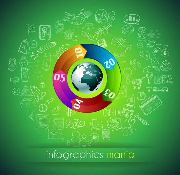 Vorlage für saubere Infografik — Stockvektor