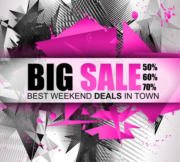 Big Sale in time web banner — ストックベクタ