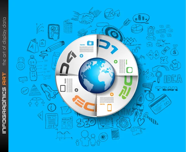 Saubere Infografik-Layout-Vorlage für Daten — Stockvektor