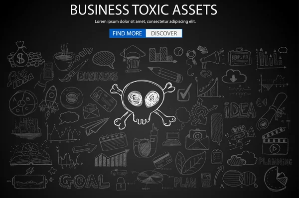 Концепция бизнес-токсичных активов — стоковый вектор