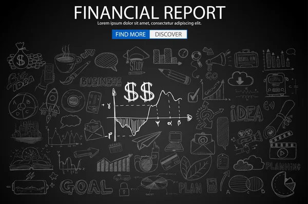 Concept de rapport financier — Image vectorielle