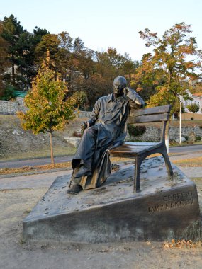 Pyatigorsk, Rusya - 15 Ekim 2020: S. Mikhalkov Anıtı