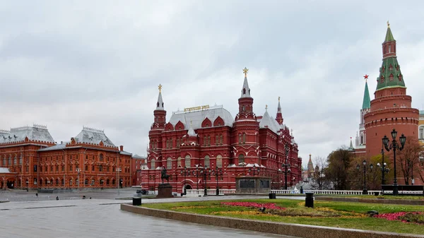 Moskva Rusko Listopadu 2020 Manezhnajské Náměstí Royalty Free Stock Obrázky