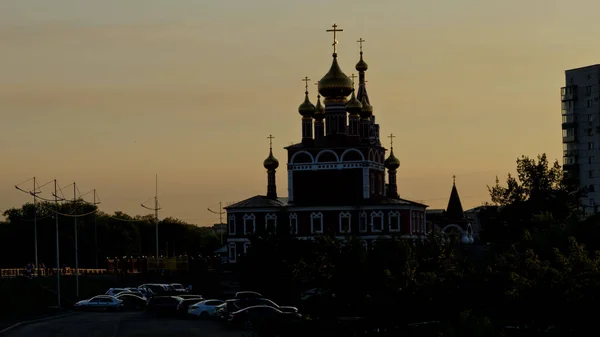 러시아 쿠르간 2021 에피파니 대성당 스톡 사진