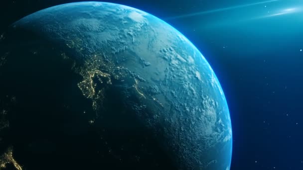 Rymdscen Med Planeter Och Stjärnbilder — Stockvideo