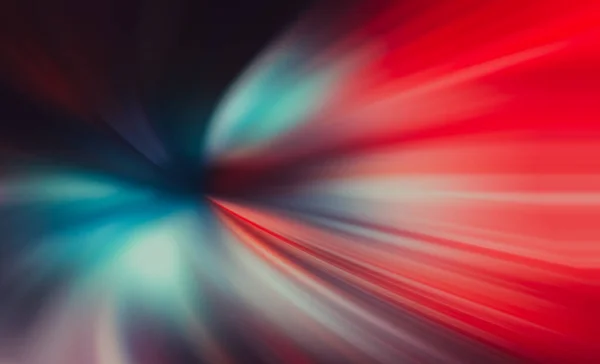 大きなデータ カラフルな繊維 赤と青の色の背景の光線を抽象化する 3Dトンネルイラスト — ストック写真