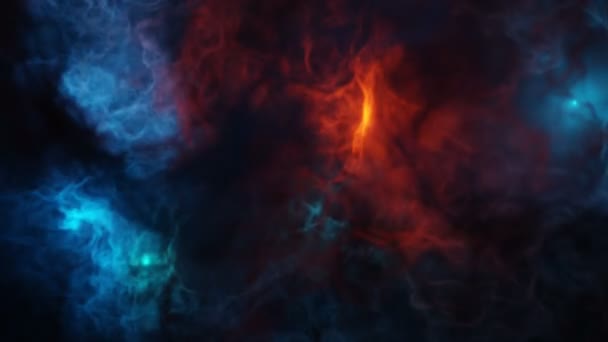 Fundal Spaţial Imagini Nebuloasă Curată Colorată Câmp Stelar Redare — Videoclip de stoc