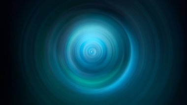 Siyah arkaplanda soyut mavi çember şekli
