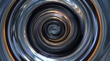 Altın ve mavi soyut girdap lüks fraktal dokuyu döndürüyor. Modern tünel canlandırma arkaplanı