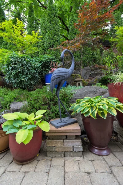 花园的后院日本设计美化 — 图库照片
