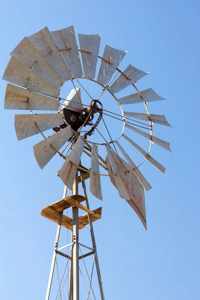 Windmill for Water Well Pump Closeup — Stock Photo, Image