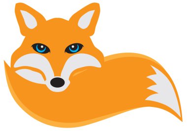 Tilki kuyruğu ile illüstrasyon vektör