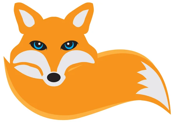 Fox con Cola vector Ilustración — Vector de stock