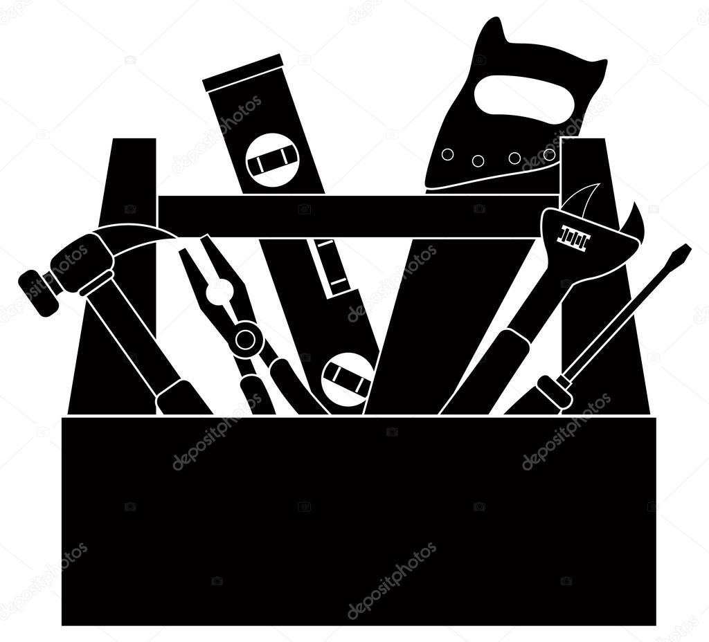 Construction Tools In Tool Box Black And White Illustration Vector Image By C Jpldesigns Vector Stock Construction Tools In Tool Box Black And White Illustration Vector Image By C Jpldesigns Vector Stock