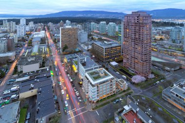 Vancouver Bc Cityscape alacakaranlıkta