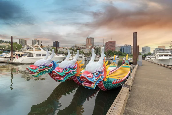 Barcos dragão chineses — Fotografia de Stock