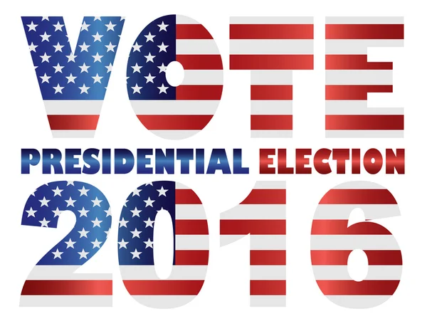 Omröstning 2016 Usa presidentvalet vektor Illustration — Stock vektor