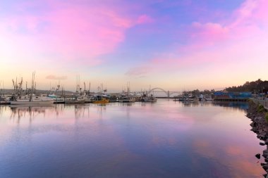 Newport Oregon günbatımı