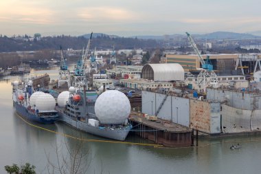 SS Pasifik toplayıcı ve izci Radar gemi Willamette Nehri Portland Oregon
