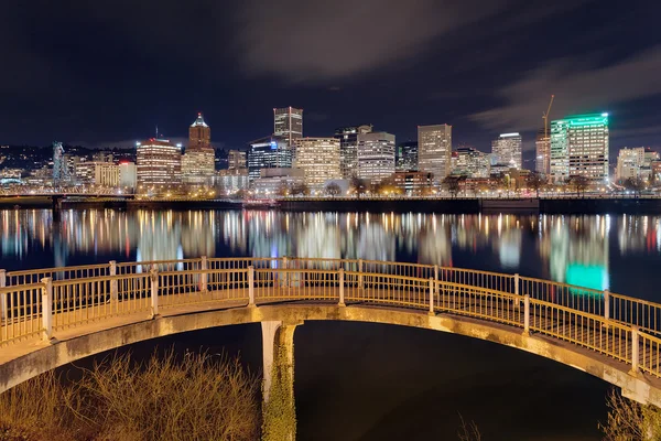 Portland panorama z Lávka pro pěší — Stock fotografie