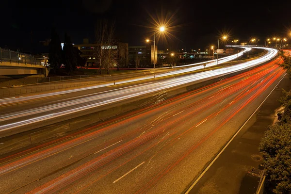 Freeway Traffic Light Trails — Stock Photo, Image
