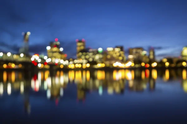 Portland Oregon Skyline achtergrond wazig — Stockfoto