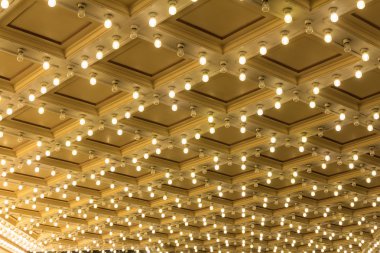 Marquee Lights on Broadway Theater Ceiling clipart