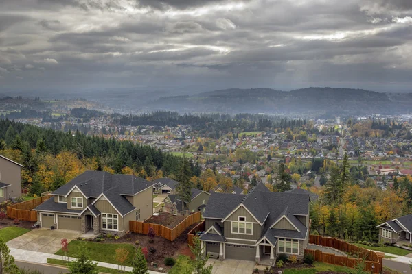 Casas residenciais Happy Valley em Outono — Fotografia de Stock