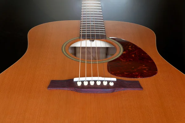 Akustická kytara perspektiva — Stock fotografie