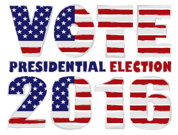 Votar 2016 USA Presidential Election Illustration — Archivo Imágenes Vectoriales