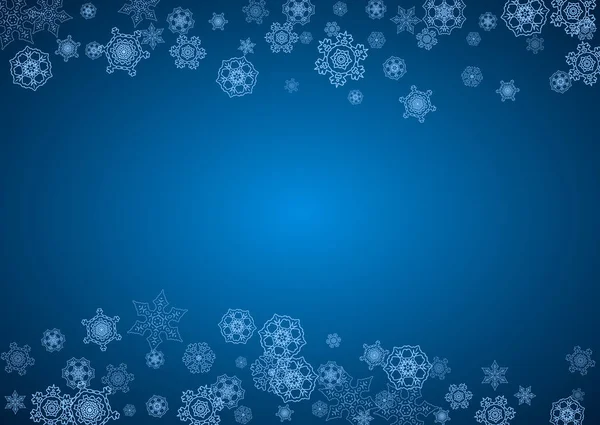Flocos de neve de Natal e Ano Novo —  Vetores de Stock