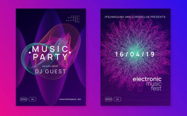 Neon Elektronik Festivali broşürü. Elektro dans müziği. Trans ses. C