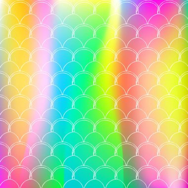 Gradyan ölçekli holografik deniz kızı arkaplanı.