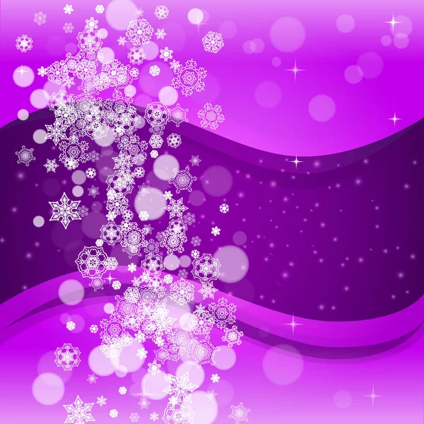 Navidad y Año Nuevo ultra violeta copos de nieve — Archivo Imágenes Vectoriales