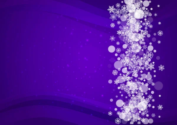 クリスマスと新年超紫色の雪の結晶 — ストックベクタ