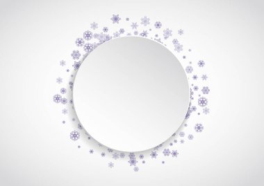 Ultra mor kar taneli Xmas temalı satış. El ilanı, hediye kartı, parti davetiyesi, perakende satış teklifi ve reklam için kış çerçevesi. Noel beyaz arka planı. Xmas teması için kağıt pankart. Yeni yıl dondurucu zemin