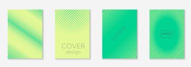 Minimum moda kaplama şablonu ayarlandı. Yarım tonlu fütürist düzen. Kitap, katalog ve yıllık için geometrik kapak şablonu. Minimalist renkli gradyanlar. Soyut iş illüstrasyonu.