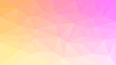 Gradyan soyut yatay üçgen arka plan. Mobil uygulama ve web için sıcak pembe ve sarı çokgen zemin. Moda geometrik soyut afiş. Teknoloji konsept broşürü. Mozaik tarzı.