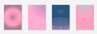 Güzel kapak şablonu. Yarım ton eğimli asgari trend vektörü. Broşür, poster, broşür ve davetiye için Geometrik serin kapak şablonu. Minimalist renkli şekiller. Soyut resimleme.
